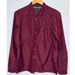 ExOfficio Women’s Dryflylite Fishing Long Sleeve Shirt Button Down size L Red Size L Photo 3