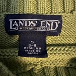 Lands' End VTG Knit Sweater Womens Small Green Crew Neck Long Sleeve Pullover Photo 3