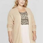 Ava & Viv  Tan Ribbed Knit Cardigan Sweater Size 3X Photo 0