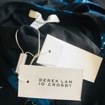 NWT Derek Lam 10 Crosby Blue Floral Sleeveless Midi faux wrap belted Dress Size 6 Photo 11