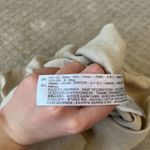 ZARA NEW Linen Babydoll Dress Beige Short Sleeve Flounced Hem Collared Size XS Photo 4