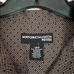 Norton Mcnaughton  Petites 90’s Vintage Brown Dot Print Button Front Blouse Photo 3