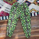 Vintage 80s Neon Printed Graphic Baggy Parachute Pants Multiple Photo 4