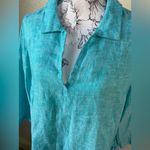 Isaac Mizrahi V neck tunic with side ties and 3/4 sleeves Photo 2