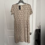 Wednesday's Girl short sleeve smudge polka dot midi dress large NWT Black Photo 5