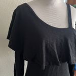 Anthropologie Postmark One Shoulder Long Sleeve Ruffle Top | Black | XS Photo 5