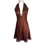 Alexis Zari Dress in Sienna Dot Small New Womens Satin Halter Photo 4