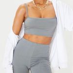 Pretty Little Thing PLT Charcoal Grey Biker Shorts And Top Set Photo 0