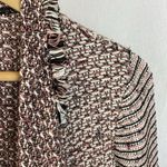 White House | Black Market  Pink Black & White Open Front Long Sleeve Cardigan M Photo 2