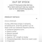 White House | Black Market  Celestial Pajama Tunic Top Photo 3