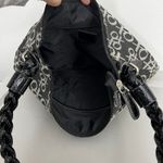 XOXO  Y2K‎ Black & Gray Logo Hobo Bag Purse Braided Handle Small Shoulder Bag Photo 10