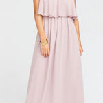 Show Me Your Mumu Caitlin Ruffle Maxi Dress In Neutral Mauve MSRP $198 Photo 0