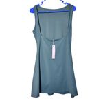 NWT QINSEN Women’s Dark Green Open Back Tennis Dress Photo 7