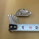 Vintage Silver Tone Wing Shaped Push Back Earrings Photo 3