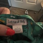 Floral Green Ruffle Dress Size L Photo 2