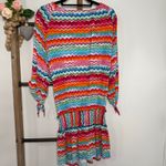 La Blanca  Kaftan Tunic Swim Cover Up Knotted Sleeve Size‎ Small Photo 4