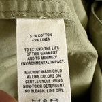 ALEX MILL Mel Cotton Linen Blend Twill Jumpsuit Size Small Army Green Photo 4