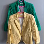 Be cool Set of 2 Women’s Margret by  Yellow & Green Cotton Blend Blazers sz Large Photo 0