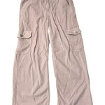 American Eagle  Corduroy Super High Rise Baggy Wide Leg Cargo Pants Pink size 8 Photo 0