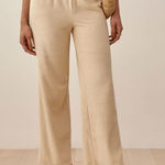 Reformation NWT  Talia Pant Sand Terry Cloth Pull On Cotton Blend Size M Photo 0