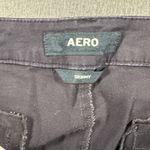 AERO Skinny Ankle Pants Womens 16 Long Navy Casual Chino Stretch Flat Front Blue Photo 7