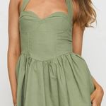 Princess Polly Womens Halter Corset Cotton Linen Blend Lyle Mini Dress Size 2 Photo 0