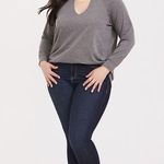 Torrid Sweatshirt Gray Choker Neck Sz 4 4X NEW Photo 1