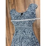 Grace Dresses‎ Boho India Cotton Smocked Maxi Dress Blue White L Vintage Y2K Size 12 Photo 4