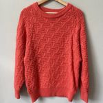 Vtg Paul Harris Women's Small 90s Acrylic Crewneck Knit Pullover Sweater Coral Orange Photo 2