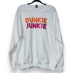 Gildan  dry lend DUNKIE JUNKIE unisex pullover white sweatshirt large coffee Photo 0