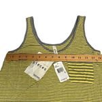 Kensie PIECES Stripe Gray Yellow Green Summer Yoga Gym Tank Top 1 Pocket Photo 5