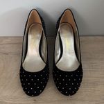 Simply Be Black Gold Studded Block Heel Pumps Size 7‎ Party Shoes Dressy Holiday Photo 2