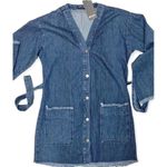 Nasty Gal 𝅺 Denim Button Down Bell Sleeve Belted Dress or Jacket. NWT! Size 4 Photo 4