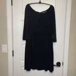 To The Max Black Scoop Neck Dress Women's‎ XL Pockets 3/4 Sleeves Knee Length Photo 1