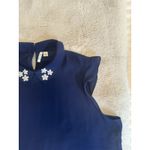 Elle  Tank Top Women's Size XXL  Blue  Spring Summer Shirt Collar Photo 2