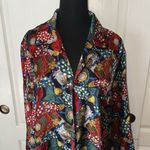 VTG CYPRESS JEWEL PRINT SILKY SHIRT DRESS NIGHT GOWN Red Size M Photo 1