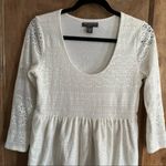 - White Lacey Maternity Top S/P A Pea In the Pod Photo 2