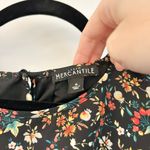 J.Crew Mercantile Versailles Floral Tulip Hem Fit and Flare Dress Black Size 6 Photo 5