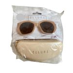 Ellure Nude Framed 70's Style Sunglasses Brown Photo 0