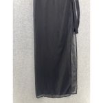 Nasty Gal  Women's Wrap Beach Sarong Skirt Solid Black Mesh Long Size 4 Photo 10