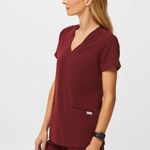 FIGS Casma Three Pocket Scrub Top Size XL Burgundy Nurse Medical Doctor Photo 1