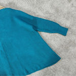 Free People Downtown Oversized Asymmetrical Ribbed Knit Sweater in Teal XS Photo 5