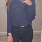 Urban Outfitters Cropped Navy Sweater  Photo 0