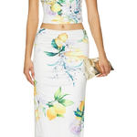 More to Come Kassandra Maxi Skirt Set in White Lemon Photo 0