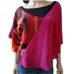 Bebe Vintage Y2K Batwing Silk Top - Size Small Photo 2