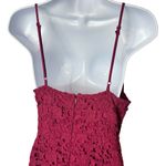 ASTR The Label Fuscia Lace Crochet Midi Lined Dress Wedding Guest Feminine L Red Size undefined Photo 5