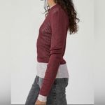 Free People  H20 Crew Pullover in Raw Garnet NWT Photo 3