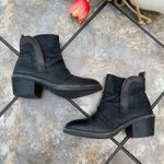 Fly London  Black Antiqued Leather Slouchy Ankle Heeled Booties Motorcycle Sz 6 Photo 6