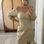 7 For All Mankind Nude Vegan Leather Mini Dress Photo 0