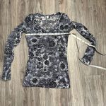 BKE  Monochrome Floral Lace Long Sleeve Top Photo 9